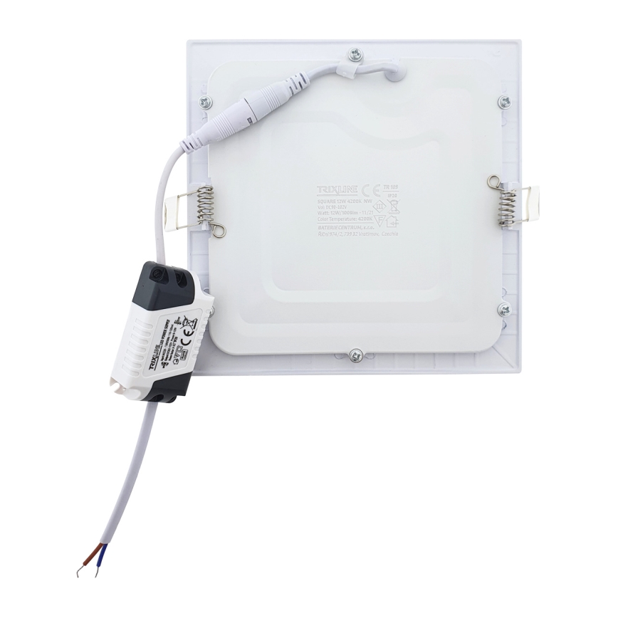 LED infälld belysning SQUARE LED/12W/230V 4200K 16,8x16,8 cm vit