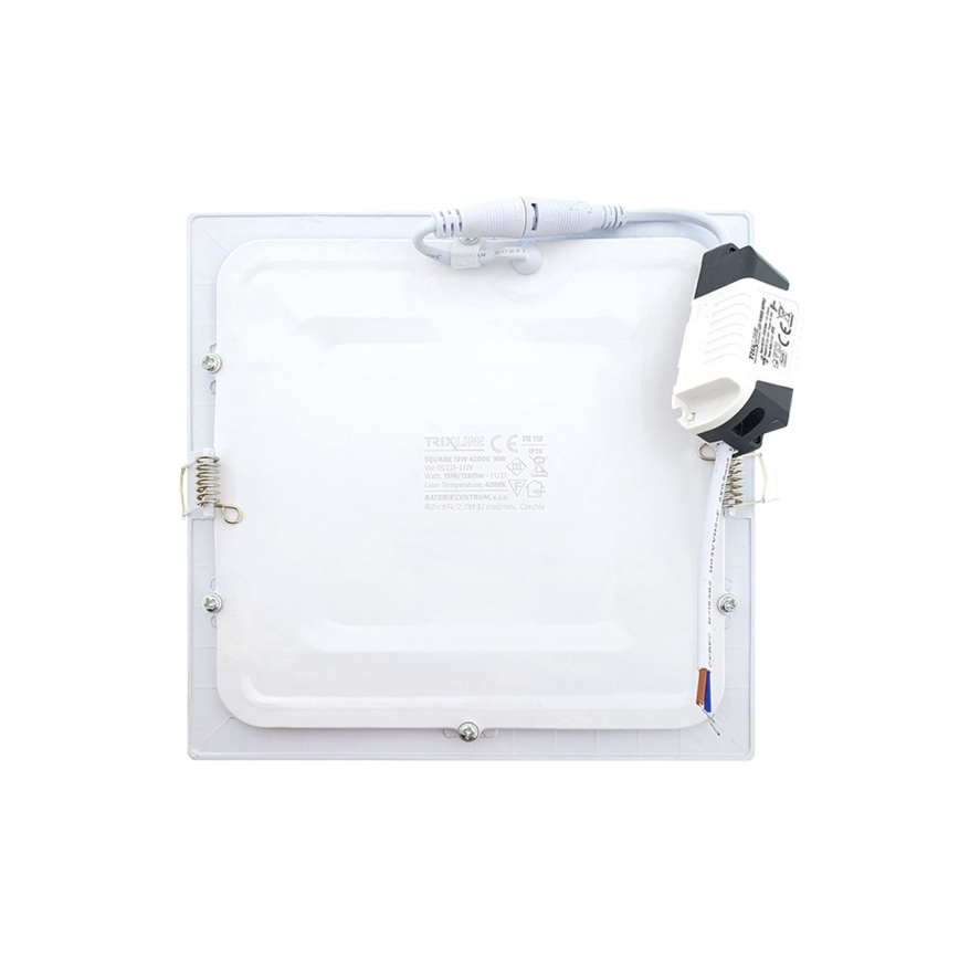 LED infälld belysning SQUARE LED/15W/230V 4200K 18,8x18,8 cm vit