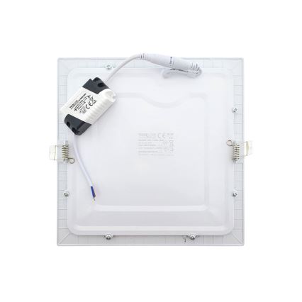 LED infälld belysning SQUARE LED/18W/230V 2700K 22x22 cm vit