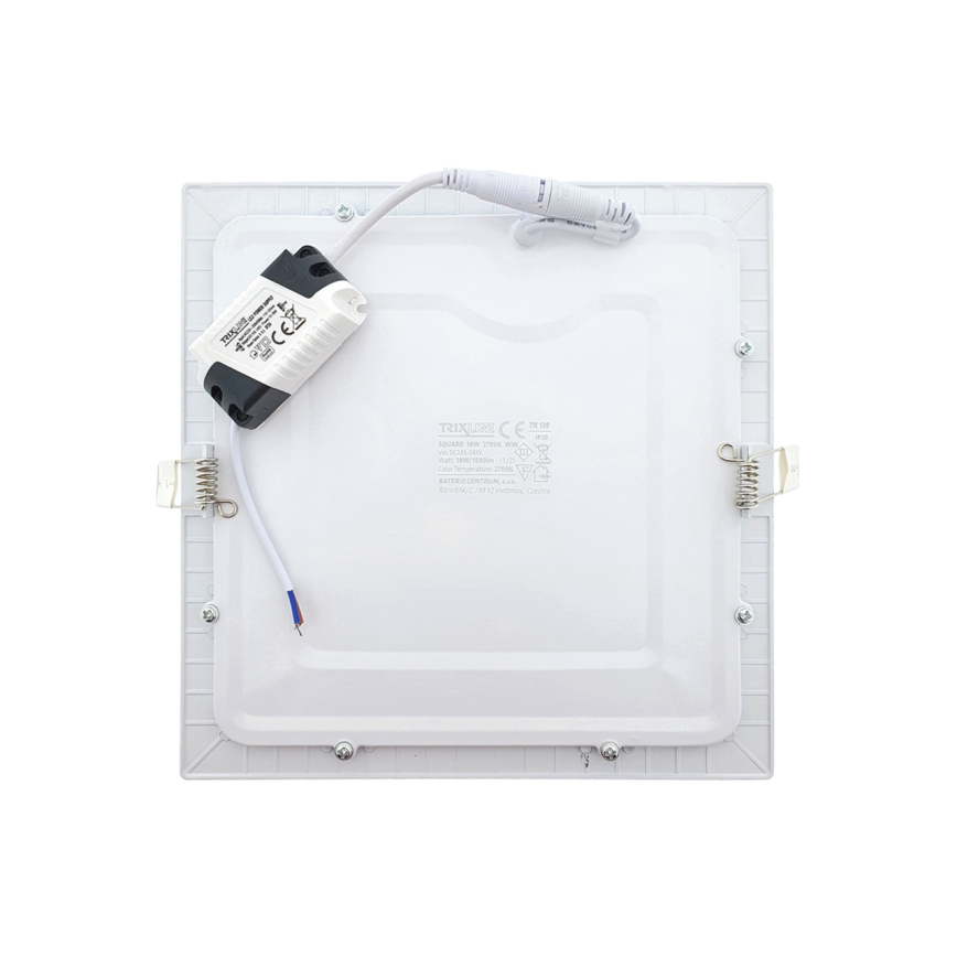 LED infälld belysning SQUARE LED/18W/230V 2700K 22x22 cm vit