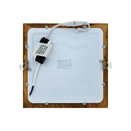 LED infälld belysning SQUARE LED/18W/230V 4200K 22x22 cm brun