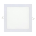 LED infälld belysning SQUARE LED/18W/230V 4200K 22x22 cm vit