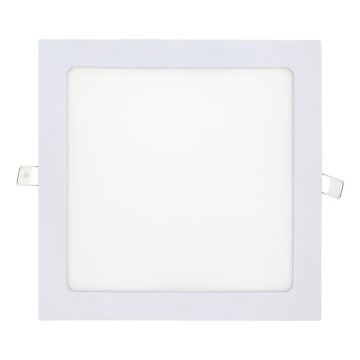 LED infälld belysning SQUARE LED/18W/230V 4200K 22x22 cm vit