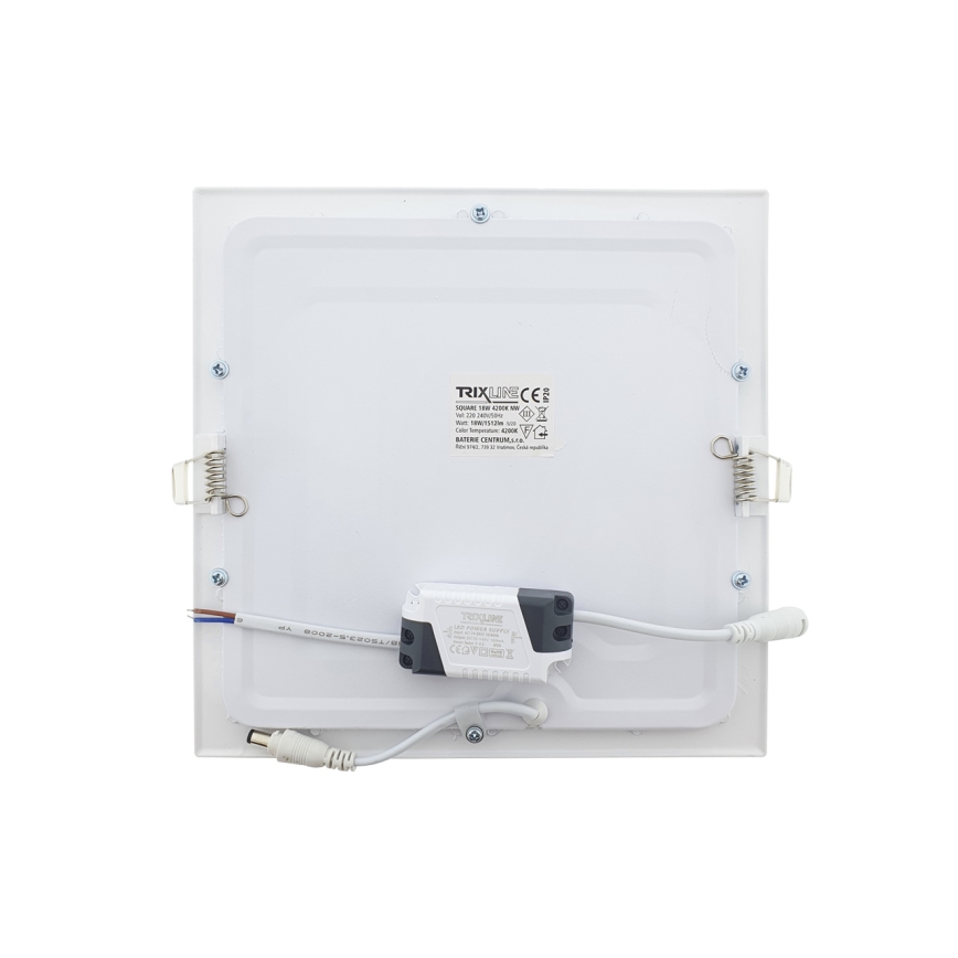 LED infälld belysning SQUARE LED/18W/230V 4200K 22x22 cm vit