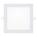 LED infälld belysning SQUARE LED/18W/230V 6500K 22x22 cm vit