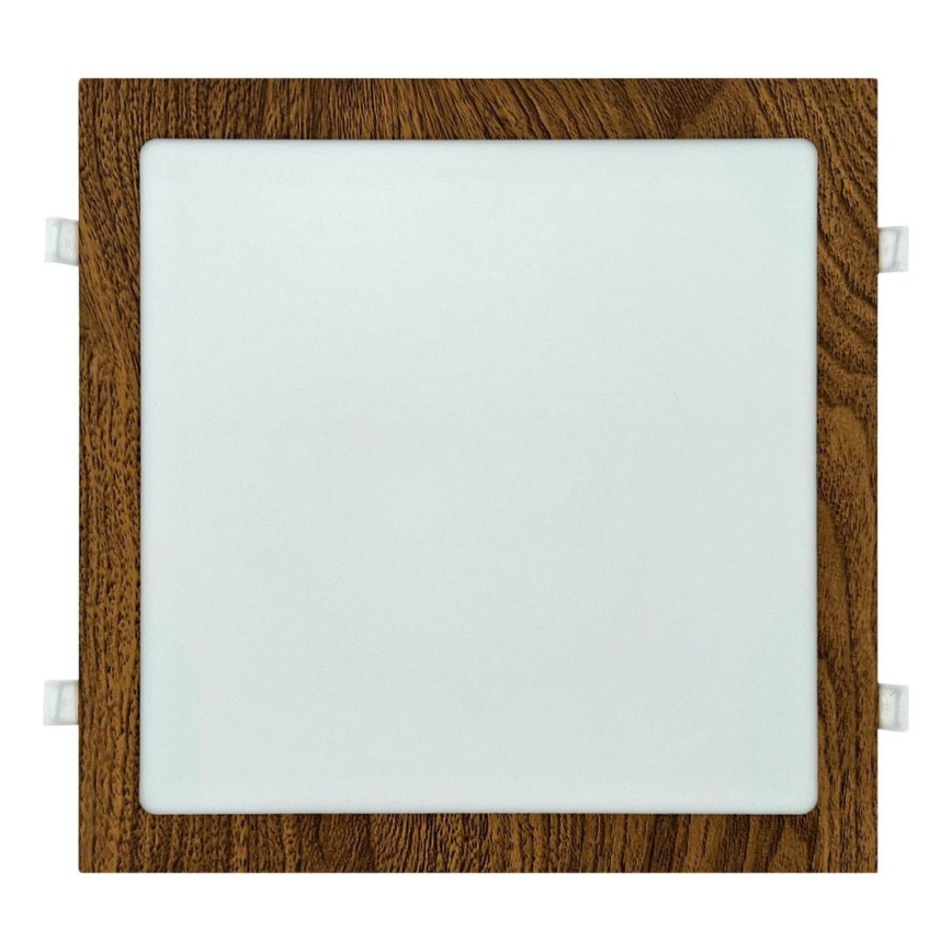 LED infälld belysning SQUARE LED/24W/230V 4200K 29,2x29,2 cm brun