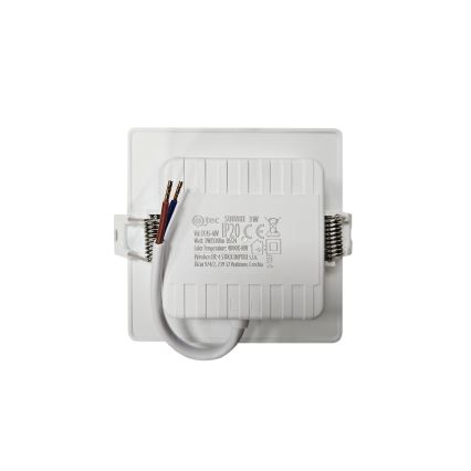 LED infälld belysning SQUARE LED/3W/230V 4000K 9x9 cm vit