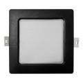 LED infälld belysning SQUARE LED/6W/230V 4000K 12x12 cm svart