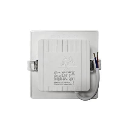 LED infälld belysning SQUARE LED/6W/230V 4000K 12x12 cm vit
