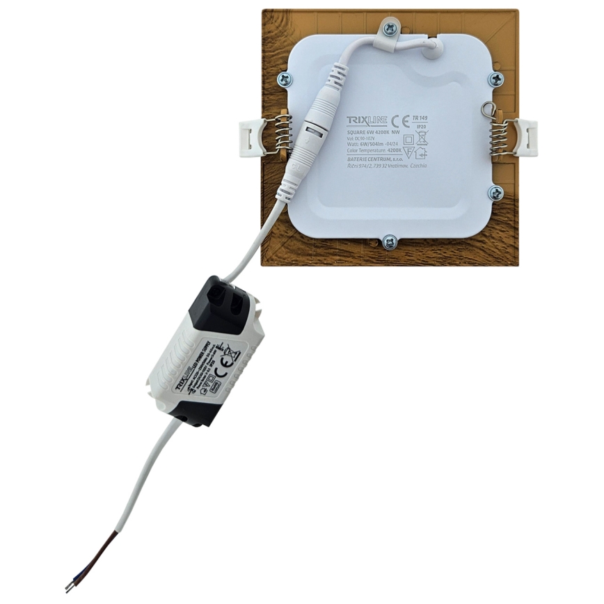 LED infälld belysning SQUARE LED/6W/230V 4200K 11,8x11,8 cm brun