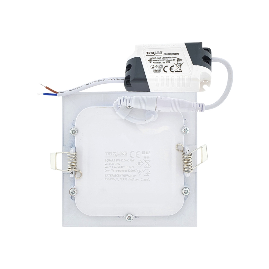LED infälld belysning SQUARE LED/6W/230V 4200K 11,8x11,8 cm vit