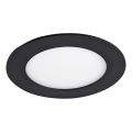 LED infälld belysning VEGA LED/6W/230V 2900/3900/5800K diameter 12,5 cm svart