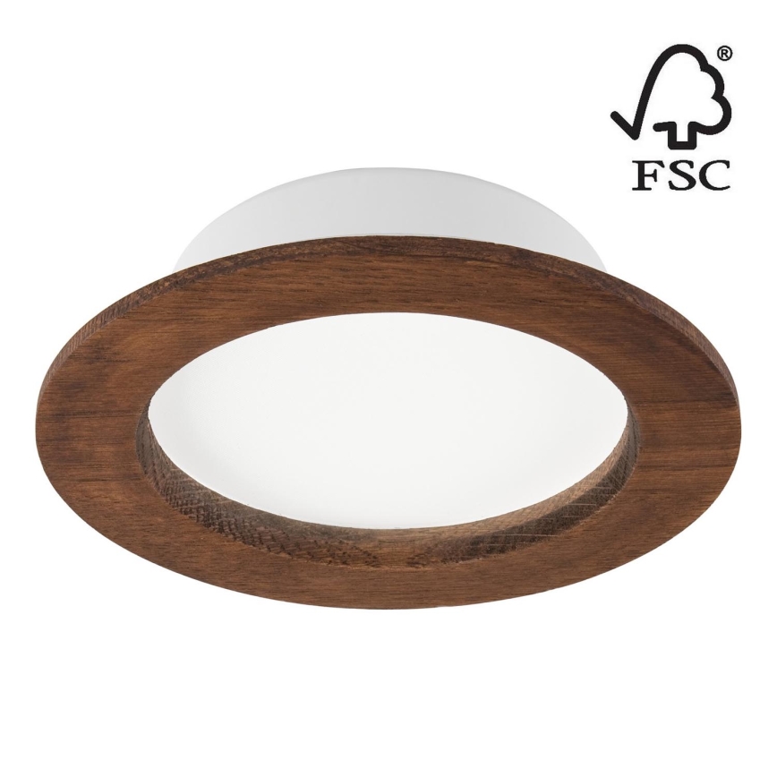 LED infälld belysning WOODY SPOT LED/12,5W/230V 3000K körsbär ø 16 cm
