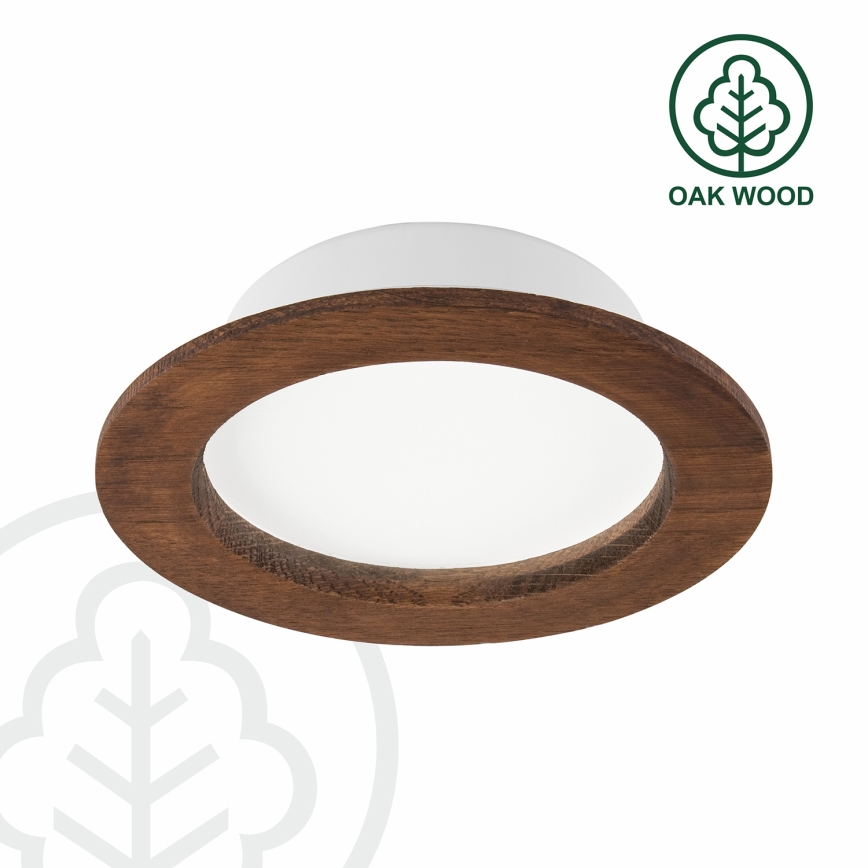 LED infälld belysning WOODY SPOT LED/12,5W/230V 3000K körsbär ø 16 cm