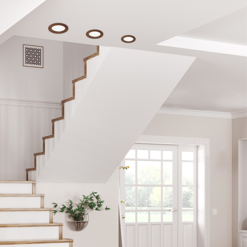 LED infälld belysning WOODY SPOT LED/12,5W/230V 3000K körsbär ø 16 cm