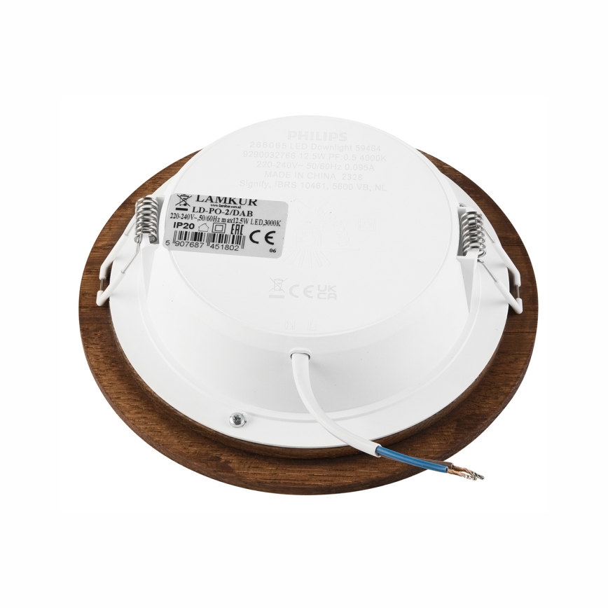 LED infälld belysning WOODY SPOT LED/12,5W/230V 3000K körsbär ø 16 cm