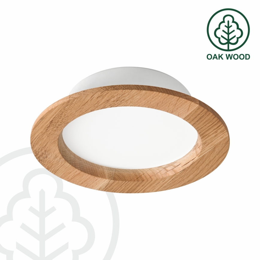 LED infälld belysning WOODY SPOT LED/12,5W/230V 4000K ek ø 16 cm