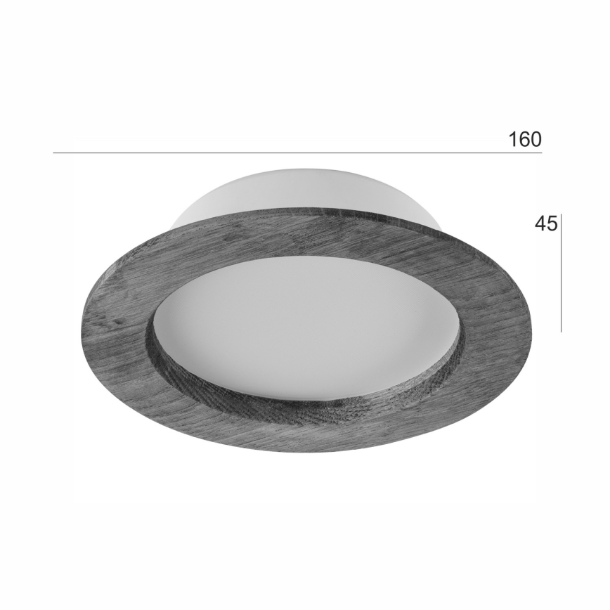 LED infälld belysning WOODY SPOT LED/12,5W/230V 4000K ek ø 16 cm