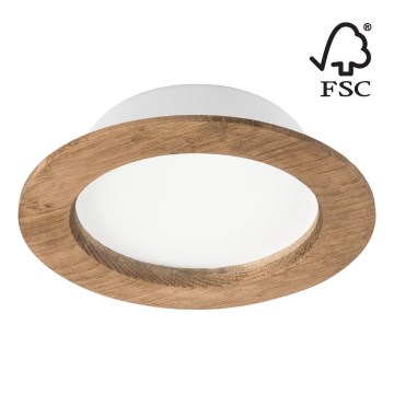 LED infälld belysning WOODY SPOT LED/12,5W/230V 4000K valnöt ø 16 cm