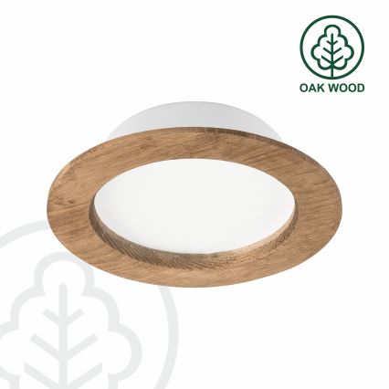 LED infälld belysning WOODY SPOT LED/12,5W/230V 4000K valnöt ø 16 cm