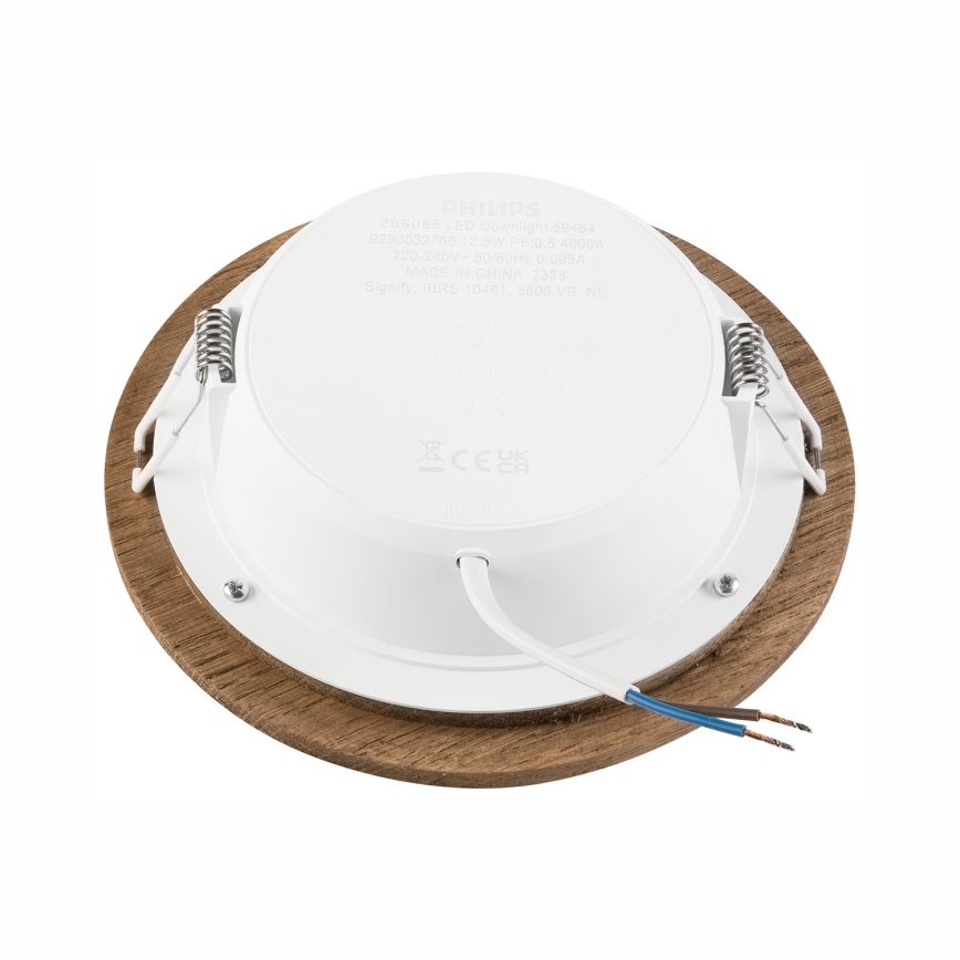 LED infälld belysning WOODY SPOT LED/12,5W/230V 4000K valnöt ø 16 cm