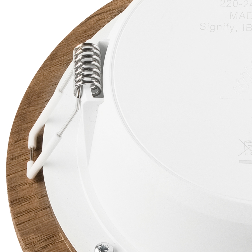 LED infälld belysning WOODY SPOT LED/12,5W/230V 4000K valnöt ø 16 cm