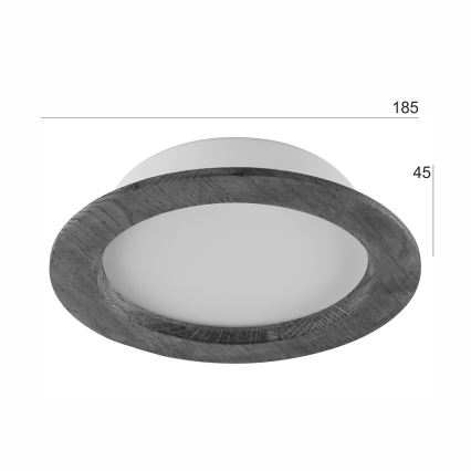 LED infälld belysning WOODY SPOT LED/16,5W/230V 4000K körsbär ø 18,5 cm