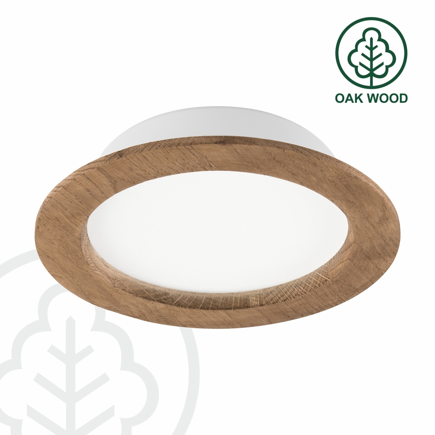 LED infälld belysning WOODY SPOT LED/16,5W/230V 4000K valnöt ø 18,5 cm