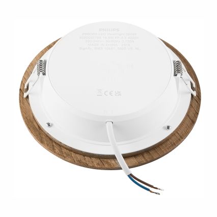 LED infälld belysning WOODY SPOT LED/16,5W/230V 4000K valnöt ø 18,5 cm