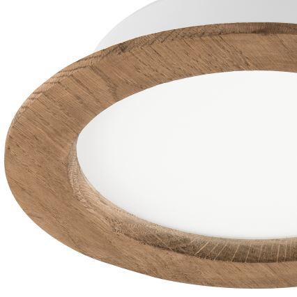 LED infälld belysning WOODY SPOT LED/16,5W/230V 4000K valnöt ø 18,5 cm