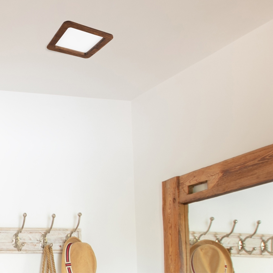 LED infälld belysning WOODY SPOT LED/17W/230V 3000K körsbär 18,5x18,5 cm
