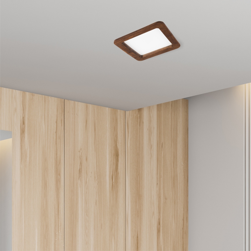 LED infälld belysning WOODY SPOT LED/17W/230V 3000K körsbär 18,5x18,5 cm