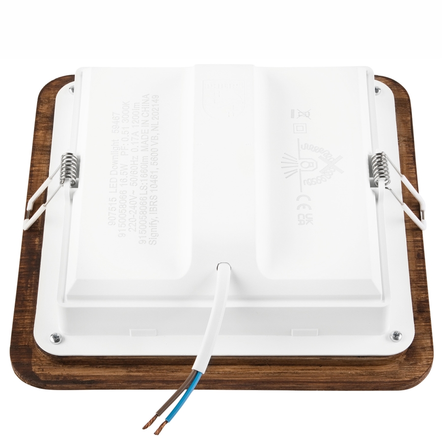 LED infälld belysning WOODY SPOT LED/17W/230V 3000K körsbär 18,5x18,5 cm