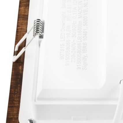 LED infälld belysning WOODY SPOT LED/17W/230V 3000K körsbär 18,5x18,5 cm