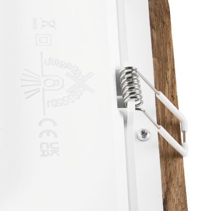 LED infälld belysning WOODY SPOT LED/17W/230V 3000K valnöt 18,5x18,5 cm