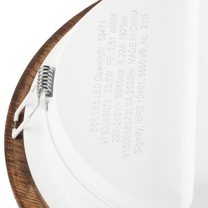 LED infälld belysning WOODY SPOT LED/23,5W/230V 4000K körsbär ø 23,5 cm