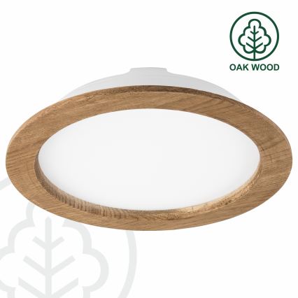LED infälld belysning WOODY SPOT LED/23,5W/230V 4000K valnöt ø 23,5 cm