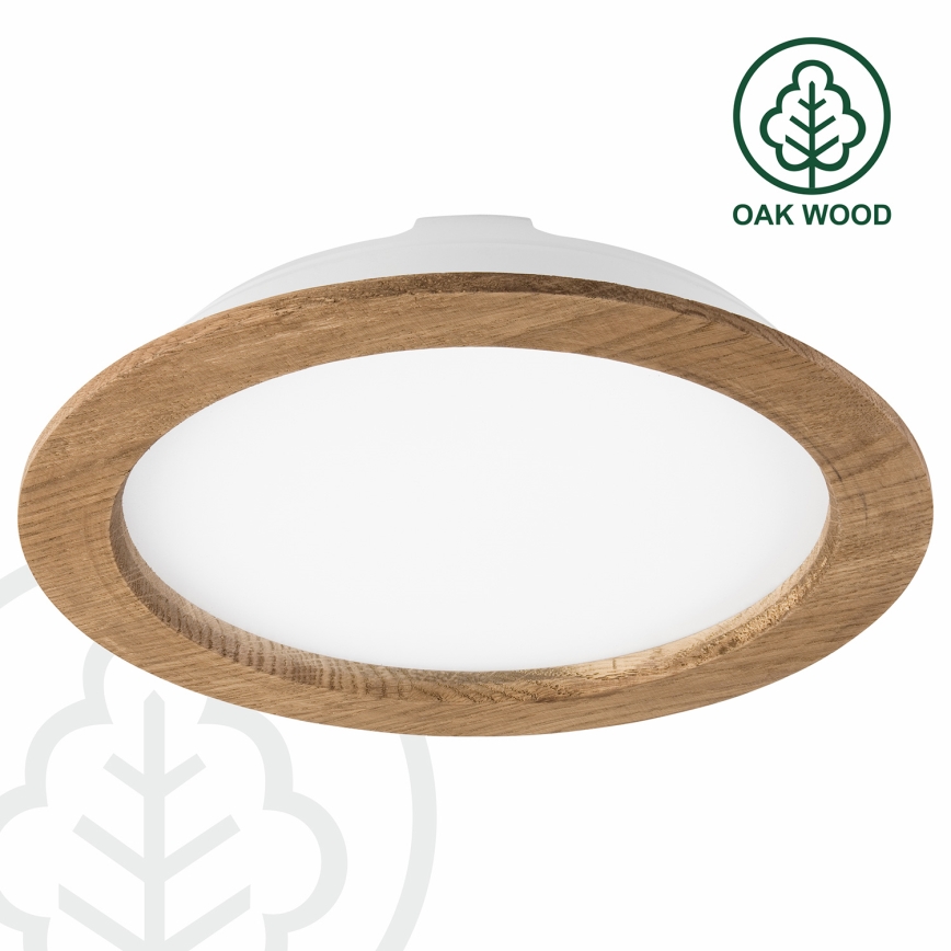 LED infälld belysning WOODY SPOT LED/23,5W/230V 4000K valnöt ø 23,5 cm