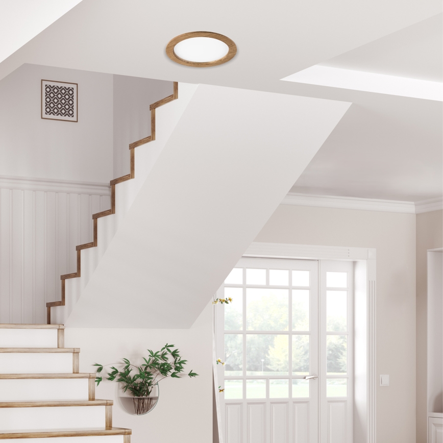 LED infälld belysning WOODY SPOT LED/23,5W/230V 4000K valnöt ø 23,5 cm