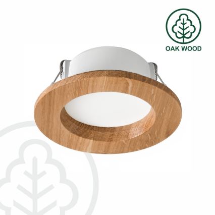 LED infälld belysning WOODY SPOT LED/5,5W/230V 4000K ek ø 10 cm
