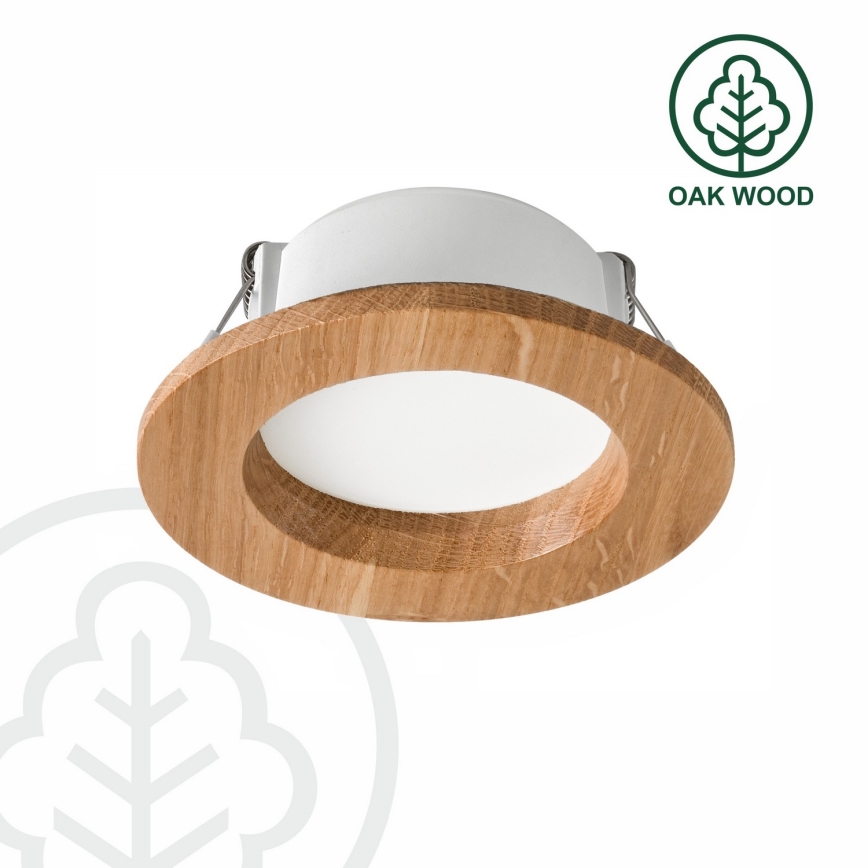 LED infälld belysning WOODY SPOT LED/5,5W/230V 4000K ek ø 10 cm