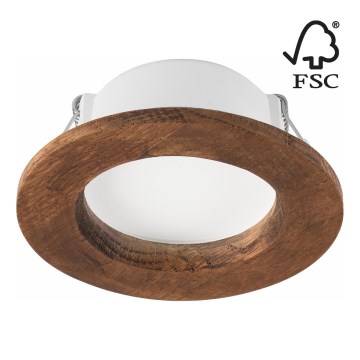 LED infälld belysning WOODY SPOT LED/5,5W/230V 4000K körsbär ø 10 cm