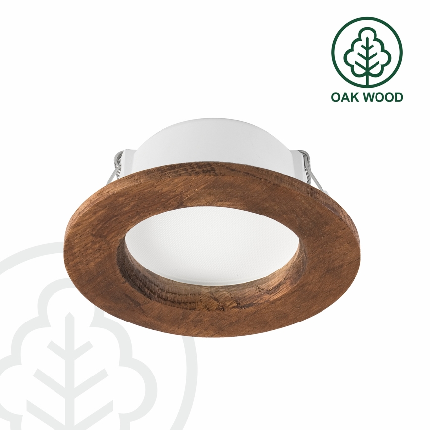 LED infälld belysning WOODY SPOT LED/5,5W/230V 4000K körsbär ø 10 cm