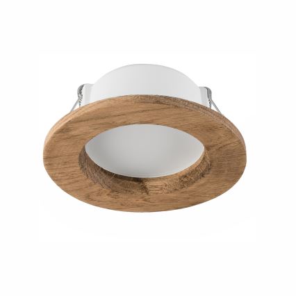 LED infälld belysning WOODY SPOT LED/5,5W/230V 4000K valnöt ø 10 cm