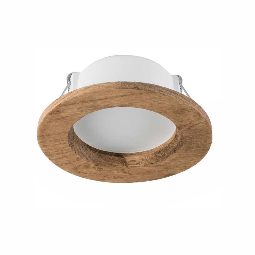 LED infälld belysning WOODY SPOT LED/5,5W/230V 4000K valnöt ø 10 cm