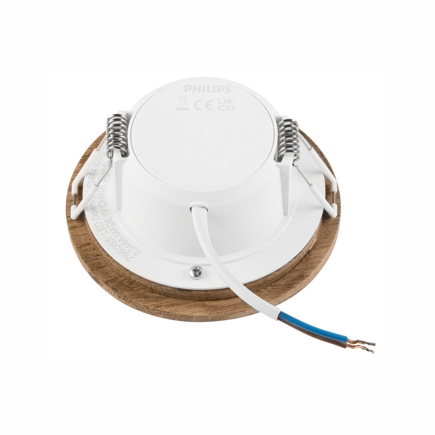 LED infälld belysning WOODY SPOT LED/5,5W/230V 4000K valnöt ø 10 cm