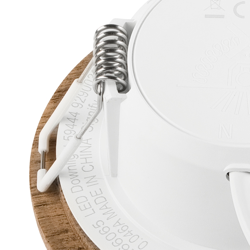LED infälld belysning WOODY SPOT LED/5,5W/230V 4000K valnöt ø 10 cm