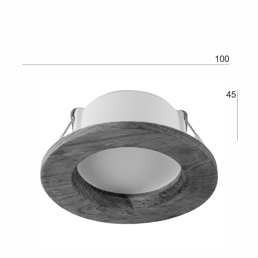 LED infälld belysning WOODY SPOT LED/5,5W/230V 4000K valnöt ø 10 cm