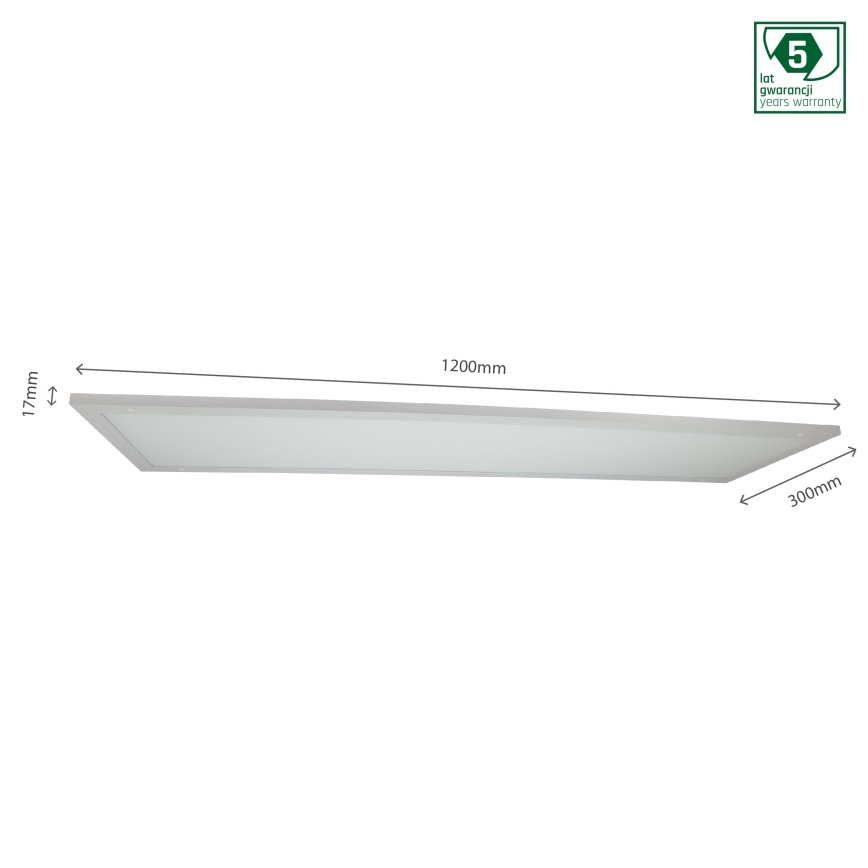 LED infälld panel ALGINE DUO 2in1 LED/30W/230V 120x30 cm