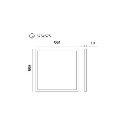LED infälld panel BALIS LED/40W/230V 4000K 59,5x59,5 cm